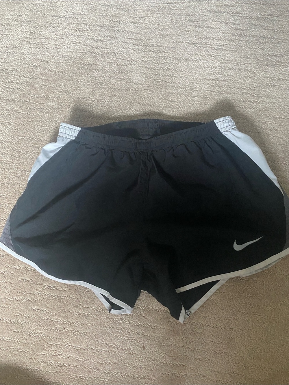 Nike Black Athletic Shorts with White Trim